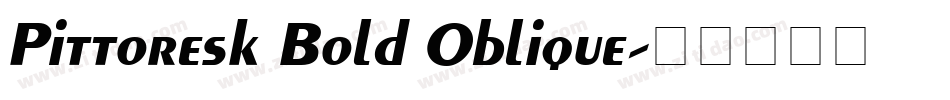 Pittoresk Bold Oblique字体转换